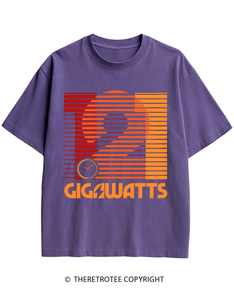 TheRetroTee 1.21 Gigawatts 1980s Heavy Cotton T-Shirt
