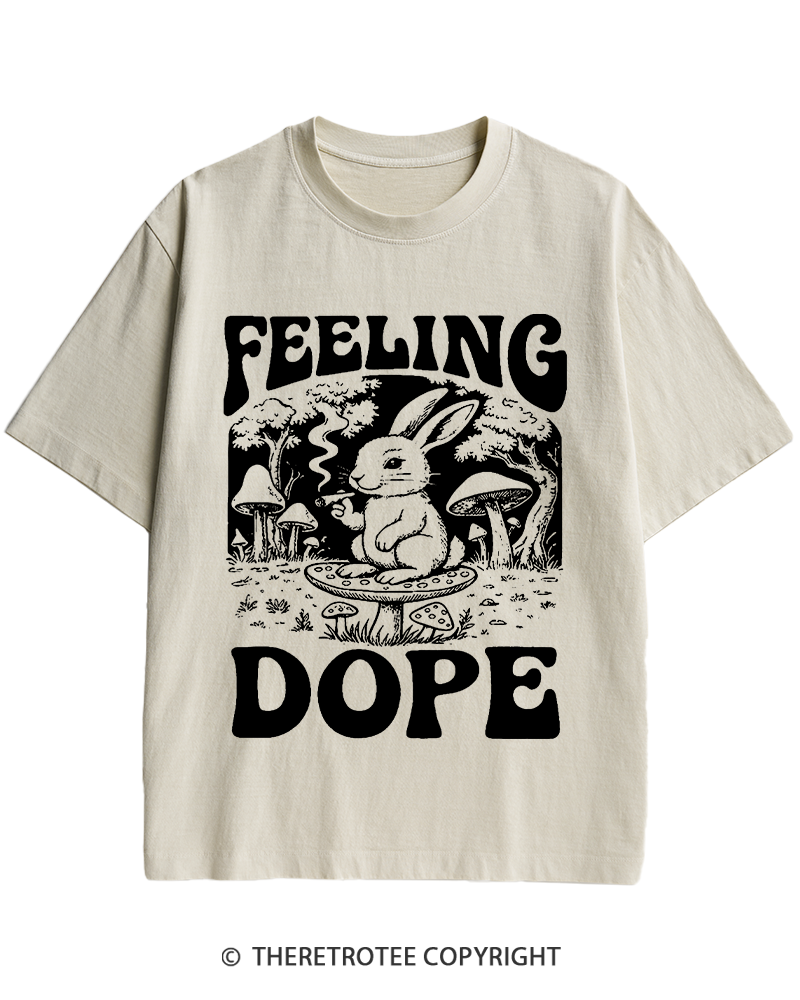 TheRetroTee Feeling Dope Cottagecore 1960s Heavy Cotton T-Shirt