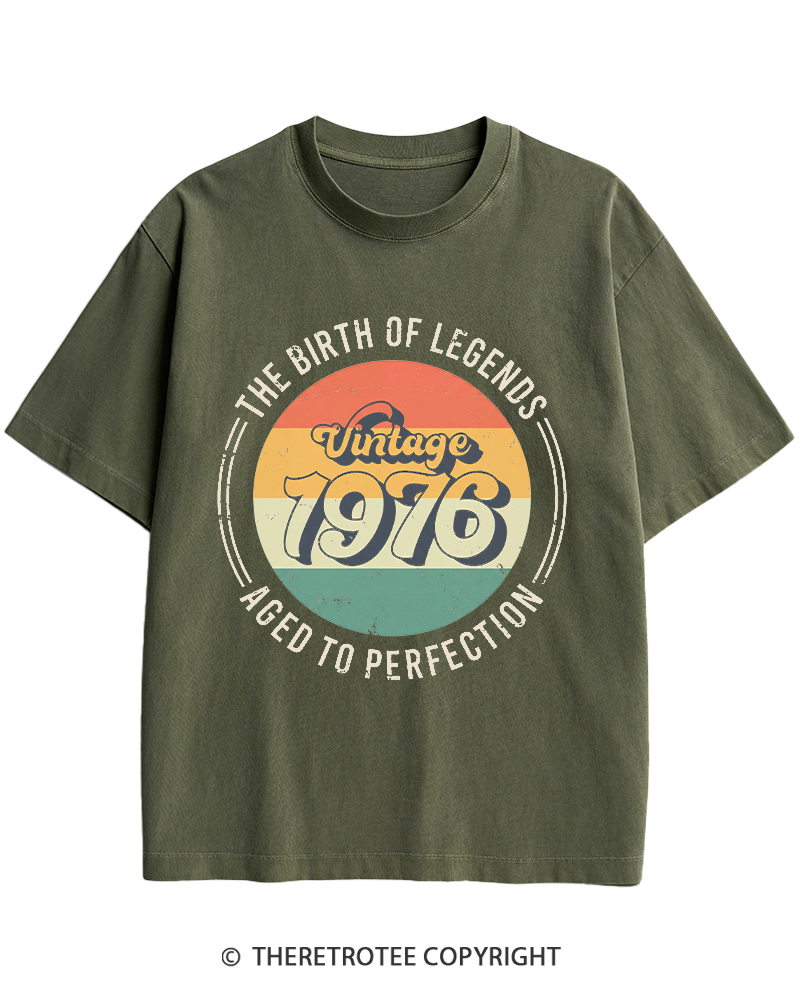TheRetroTee Vintage 1976 Heavy Cotton T-Shirt