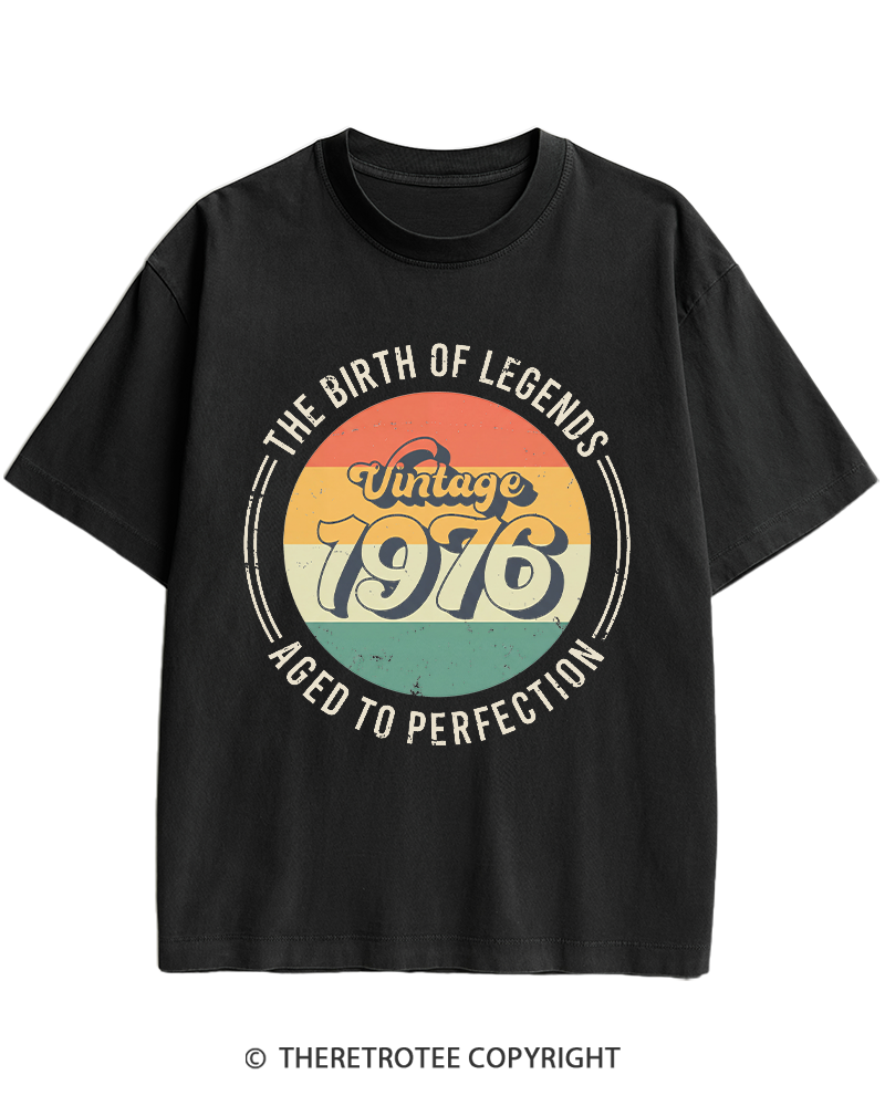 TheRetroTee Vintage 1976 Heavy Cotton T-Shirt