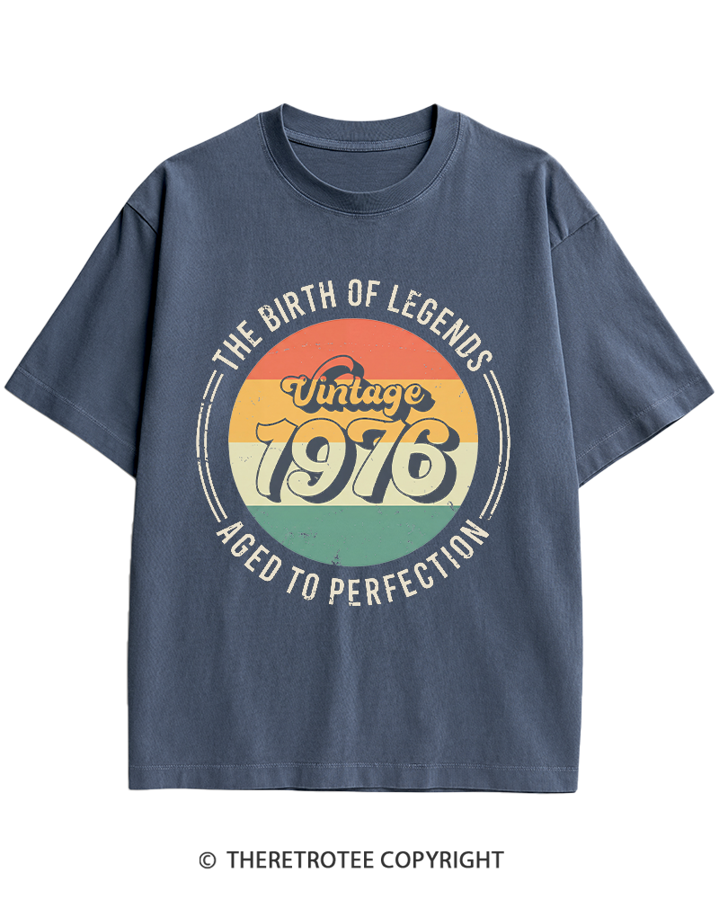 TheRetroTee Vintage 1976 Heavy Cotton T-Shirt