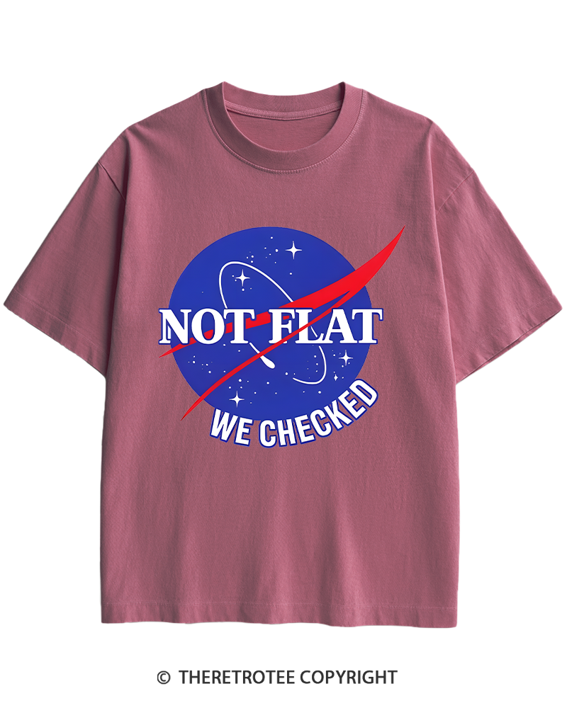 TheRetroTee Not Flat We Checked Heavy Cotton T-Shirt
