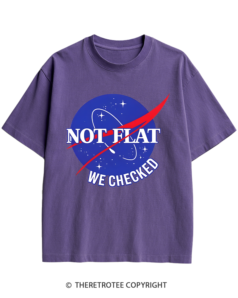 TheRetroTee Not Flat We Checked Heavy Cotton T-Shirt