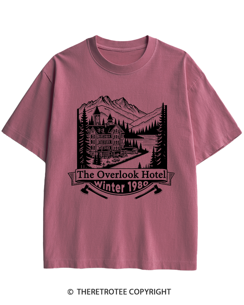 TheRetroTee Overlook Hotel 1980s Heavy Cotton T-Shirt
