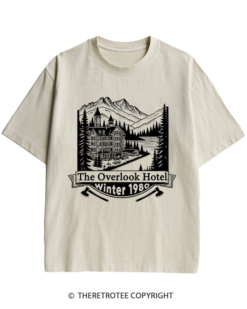 TheRetroTee Overlook Hotel 1980s Heavy Cotton T-Shirt