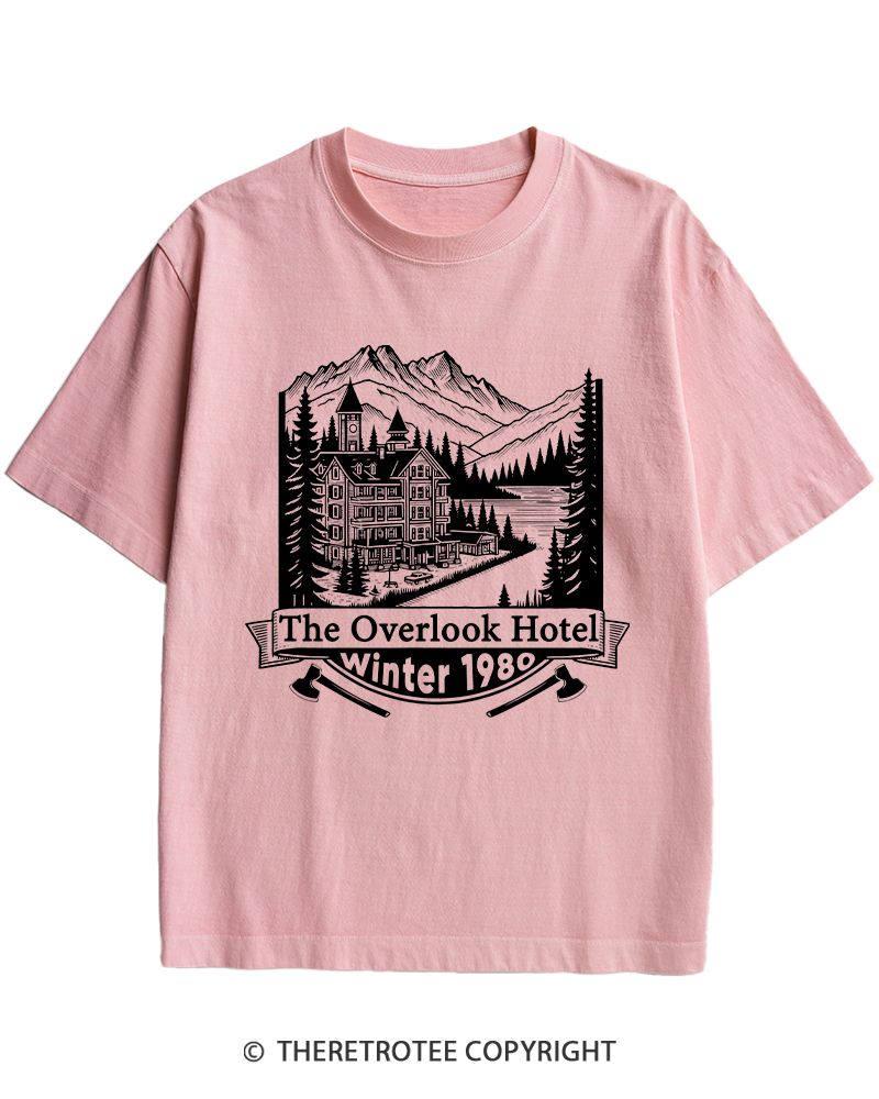 TheRetroTee Overlook Hotel 1980s Heavy Cotton T-Shirt