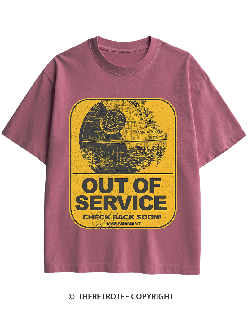 TheRetroTee Out Of Service 1980s Heavy Cotton T-Shirt