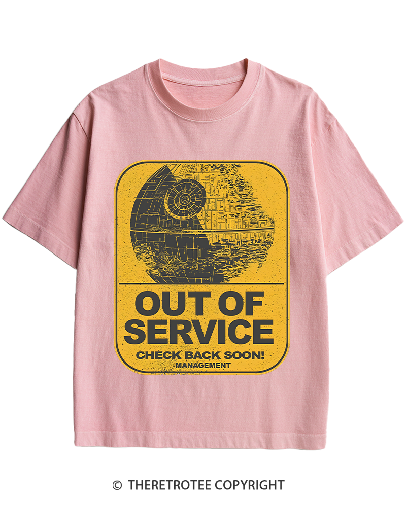 TheRetroTee Out Of Service 1980s Heavy Cotton T-Shirt