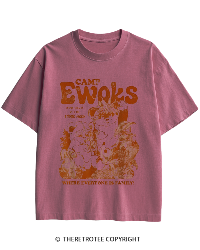 TheRetroTee Camp Ewoks 1980s Heavy Cotton T-Shirt