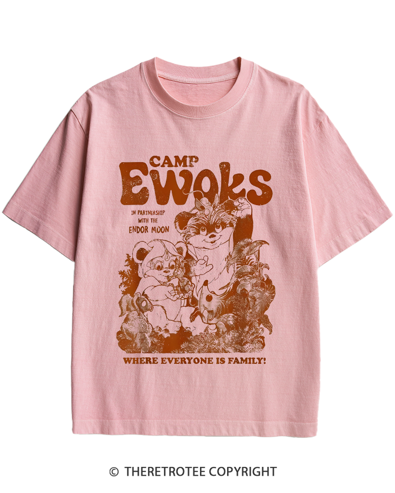 TheRetroTee Camp Ewoks 1980s Heavy Cotton T-Shirt