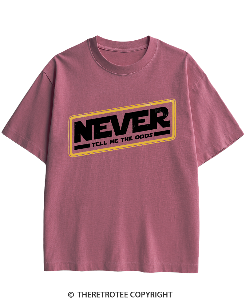 TheRetroTee Never Tell Me The Odds 1980s Heavy Cotton T-Shirt