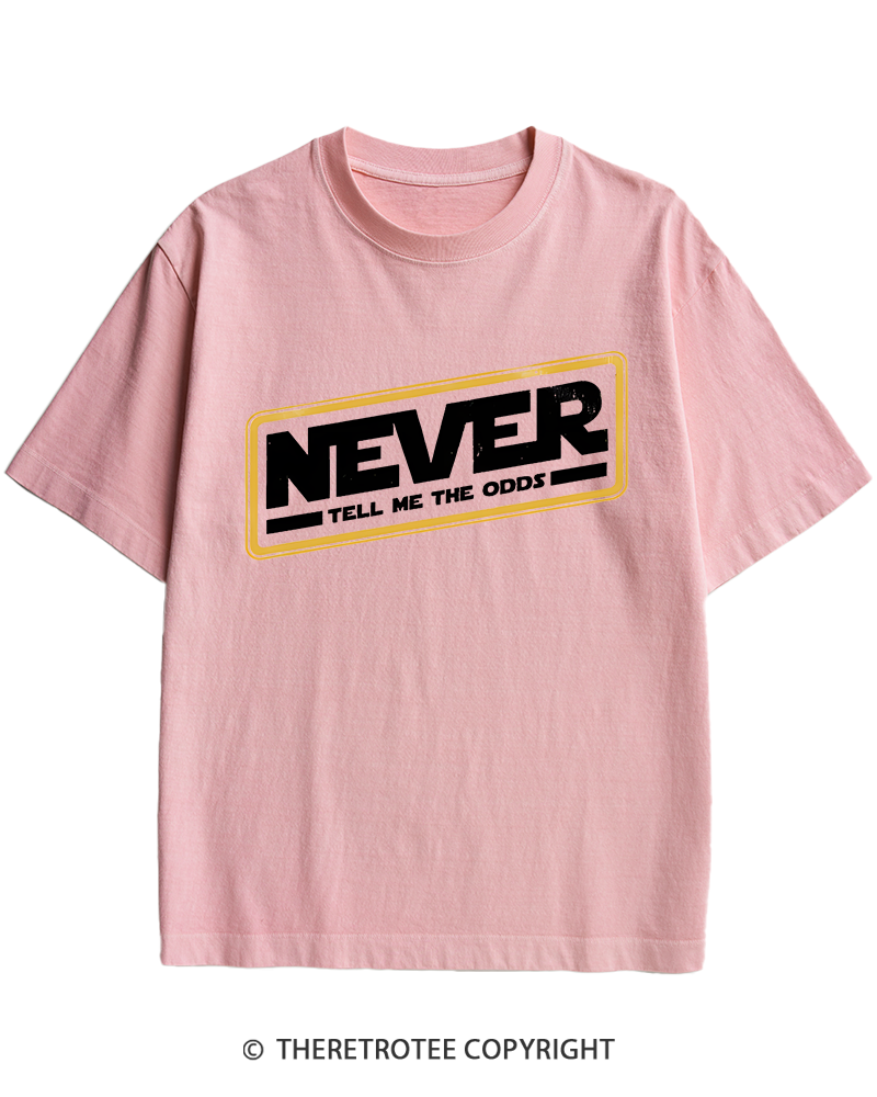 TheRetroTee Never Tell Me The Odds 1980s Heavy Cotton T-Shirt