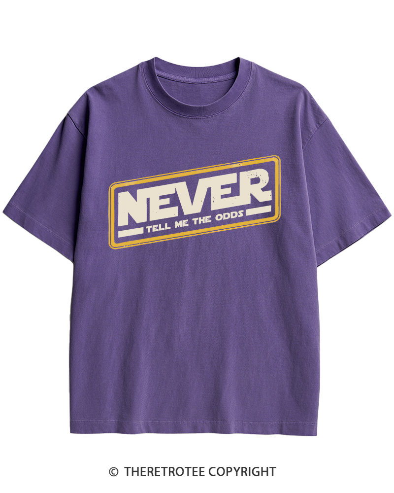 TheRetroTee Never Tell Me The Odds 1980s Heavy Cotton T-Shirt