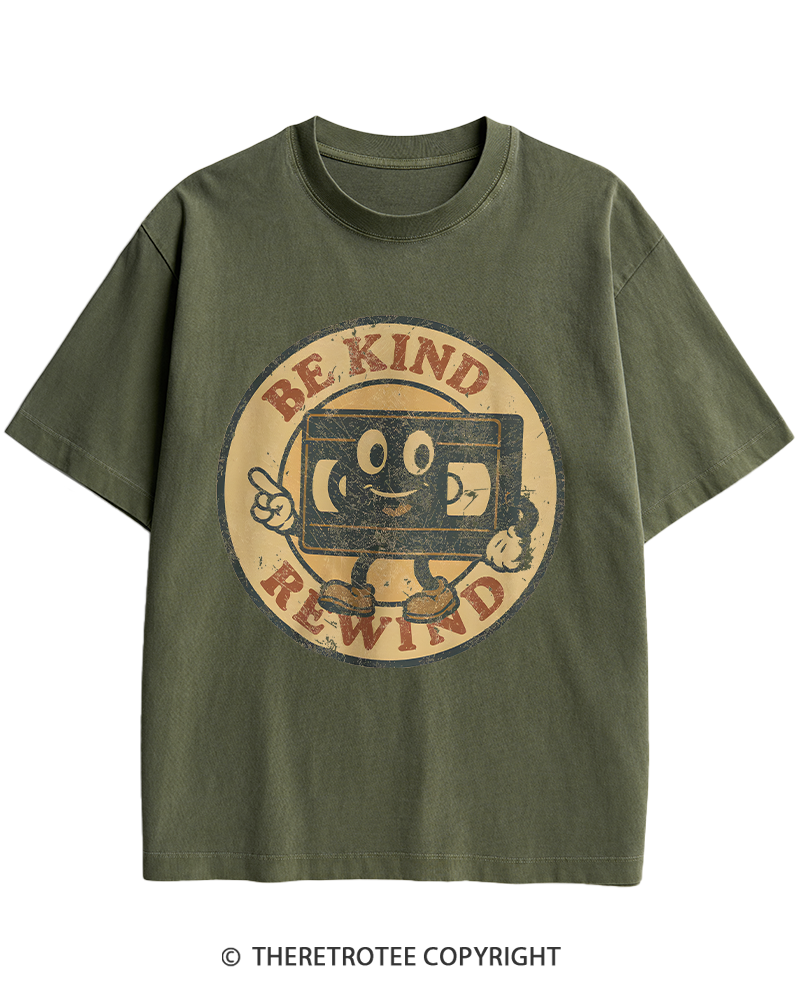 TheRetroTee Be Kind Rewind Graphic 1980s Heavy Cotton T-Shirt