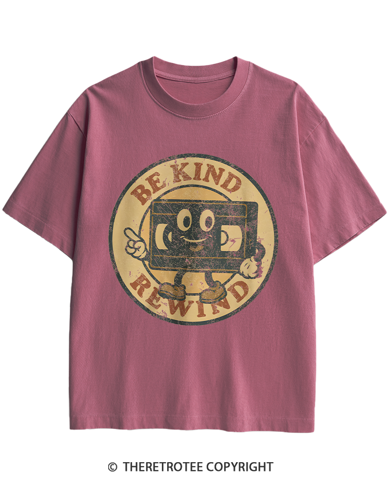 TheRetroTee Be Kind Rewind Graphic 1980s Heavy Cotton T-Shirt