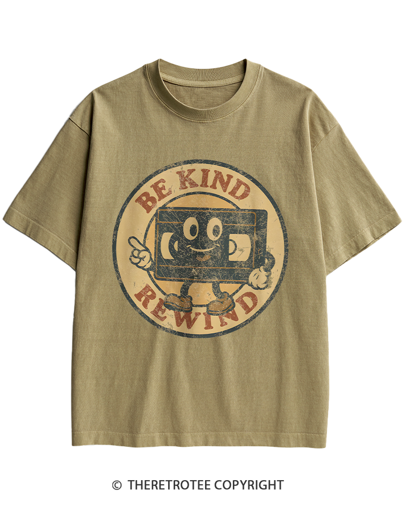 TheRetroTee Be Kind Rewind Graphic 1980s Heavy Cotton T-Shirt