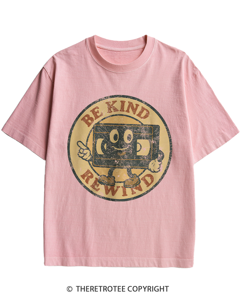 TheRetroTee Be Kind Rewind Graphic 1980s Heavy Cotton T-Shirt