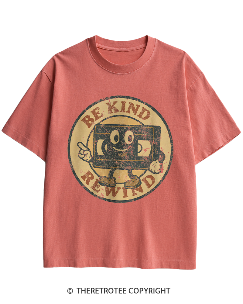 TheRetroTee Be Kind Rewind Graphic 1980s Heavy Cotton T-Shirt