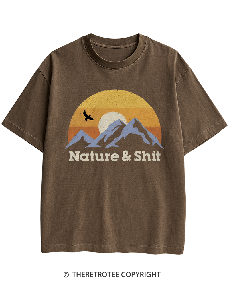 TheRetroTee Nature & Shit 1970s Heavy Cotton T-Shirt