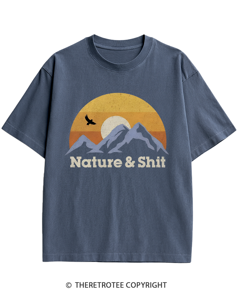 TheRetroTee Nature & Shit 1970s Heavy Cotton T-Shirt