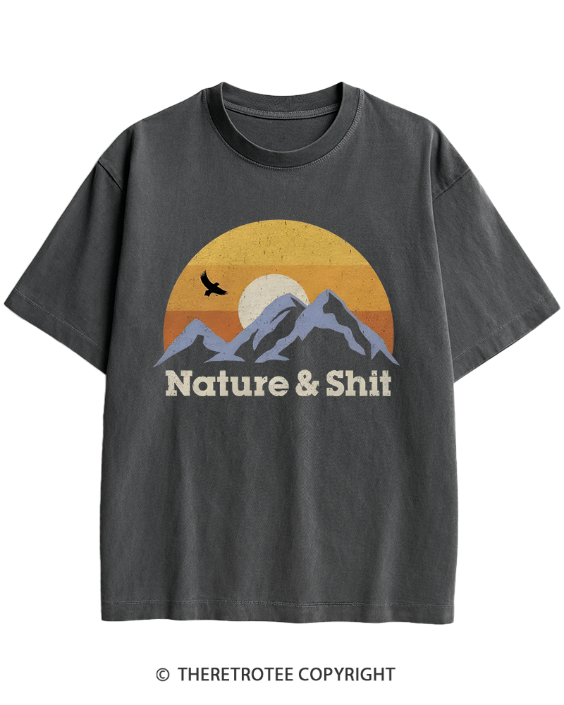 TheRetroTee Nature & Shit 1970s Heavy Cotton T-Shirt