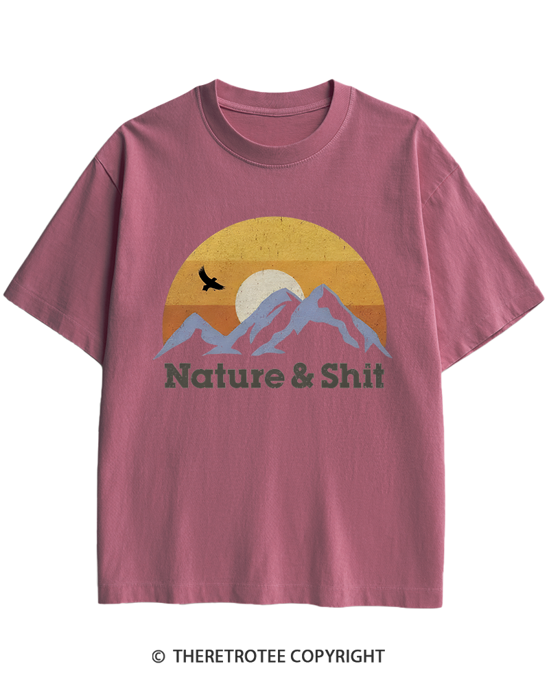 TheRetroTee Nature & Shit 1970s Heavy Cotton T-Shirt