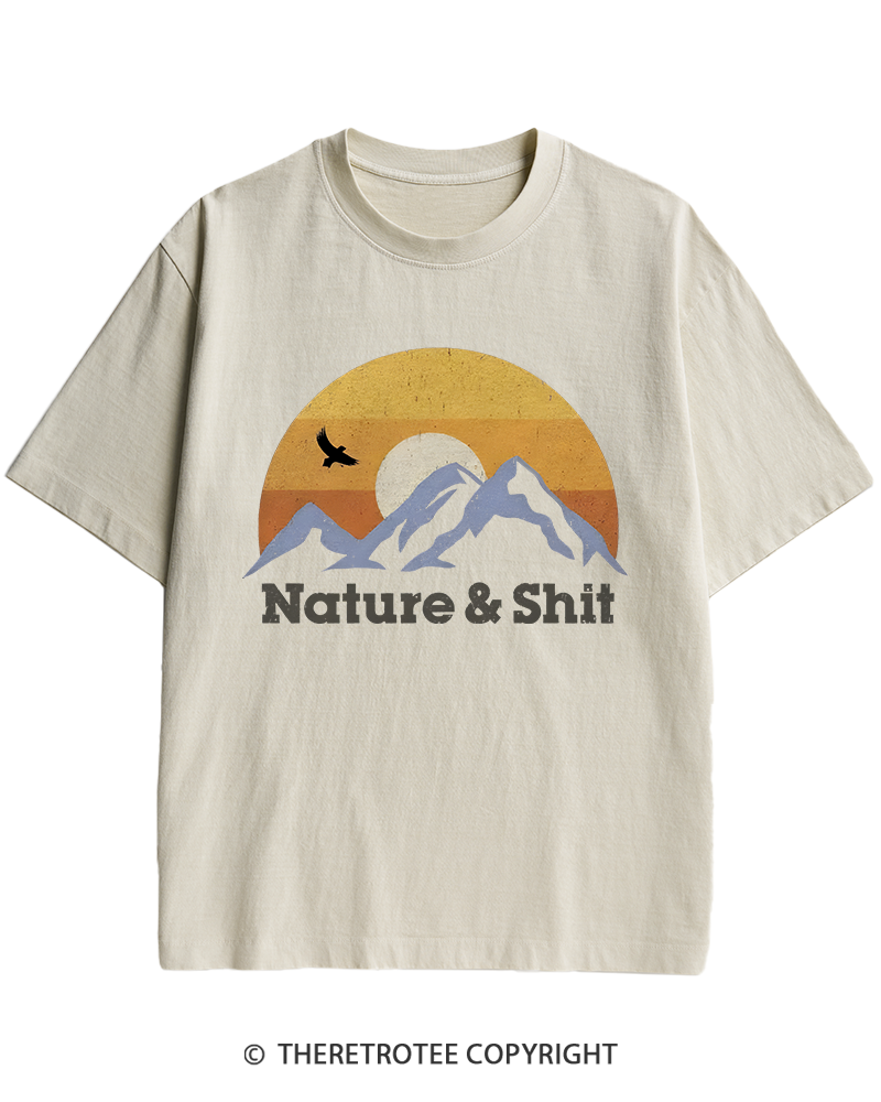 TheRetroTee Nature & Shit 1970s Heavy Cotton T-Shirt