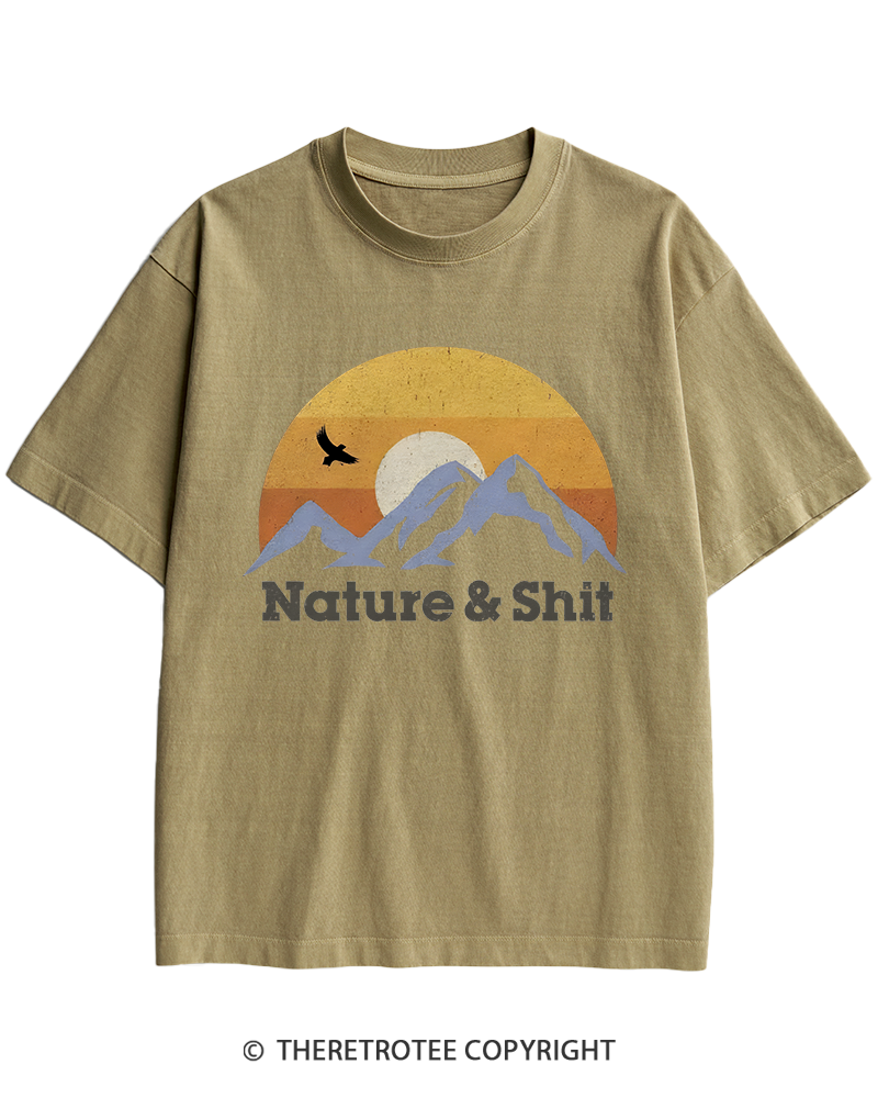 TheRetroTee Nature & Shit 1970s Heavy Cotton T-Shirt