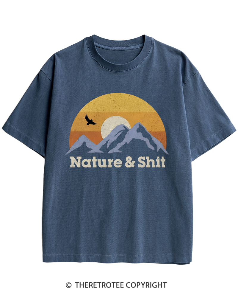 TheRetroTee Nature & Shit 1970s Heavy Cotton T-Shirt