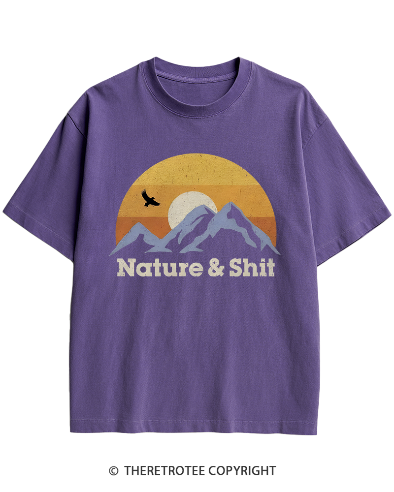 TheRetroTee Nature & Shit 1970s Heavy Cotton T-Shirt