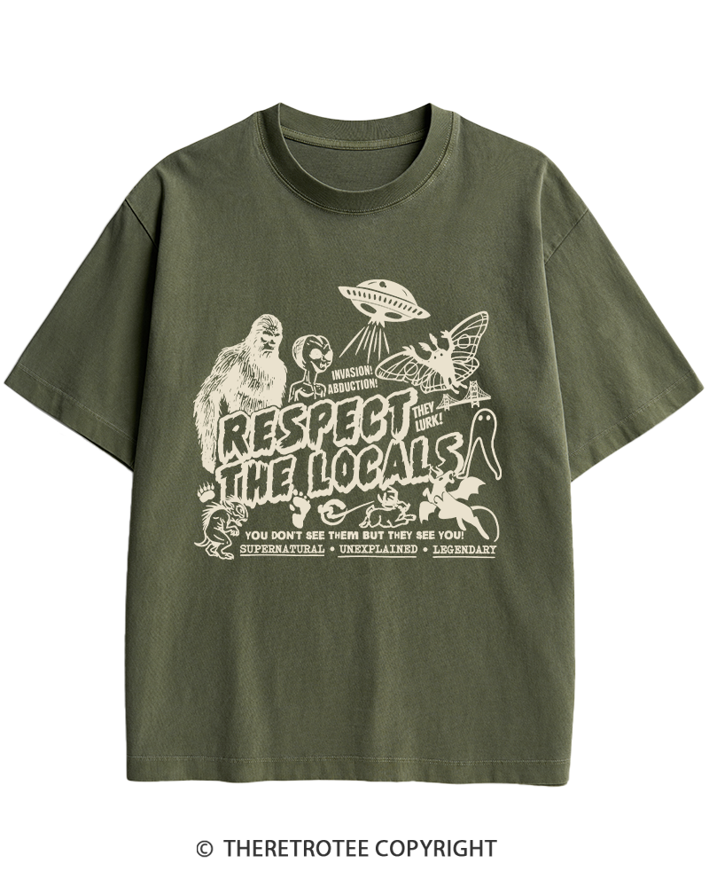 TheRetroTee Respect The Locals 1970s Heavy Cotton T-Shirt