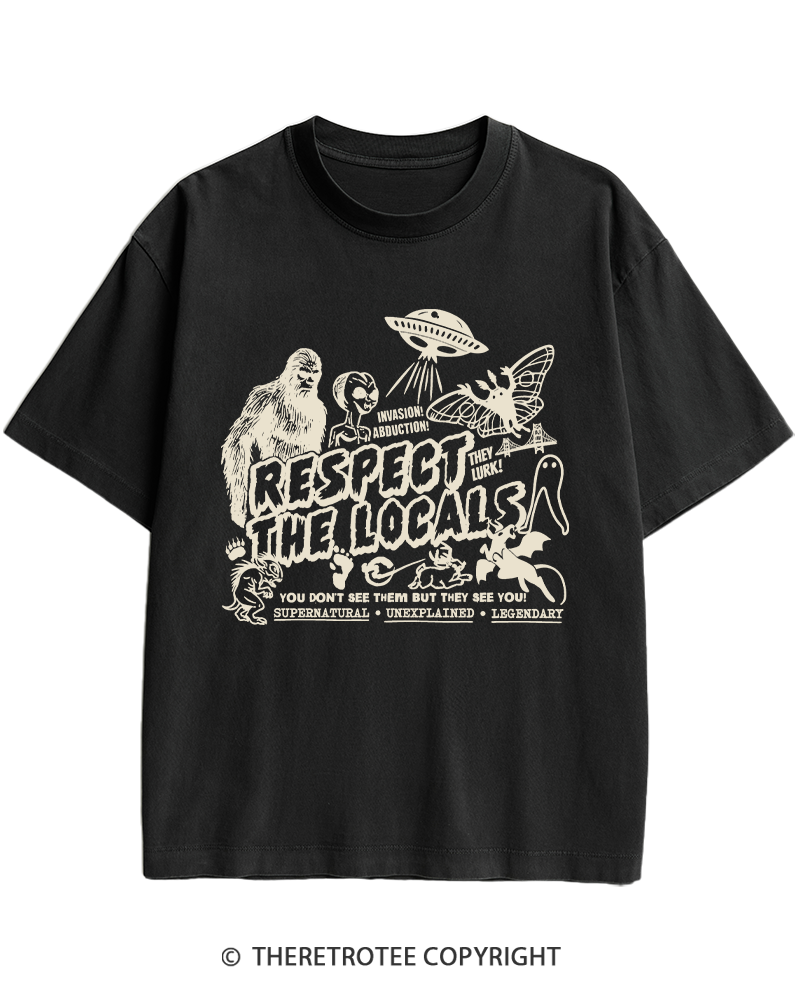 TheRetroTee Respect The Locals 1970s Heavy Cotton T-Shirt