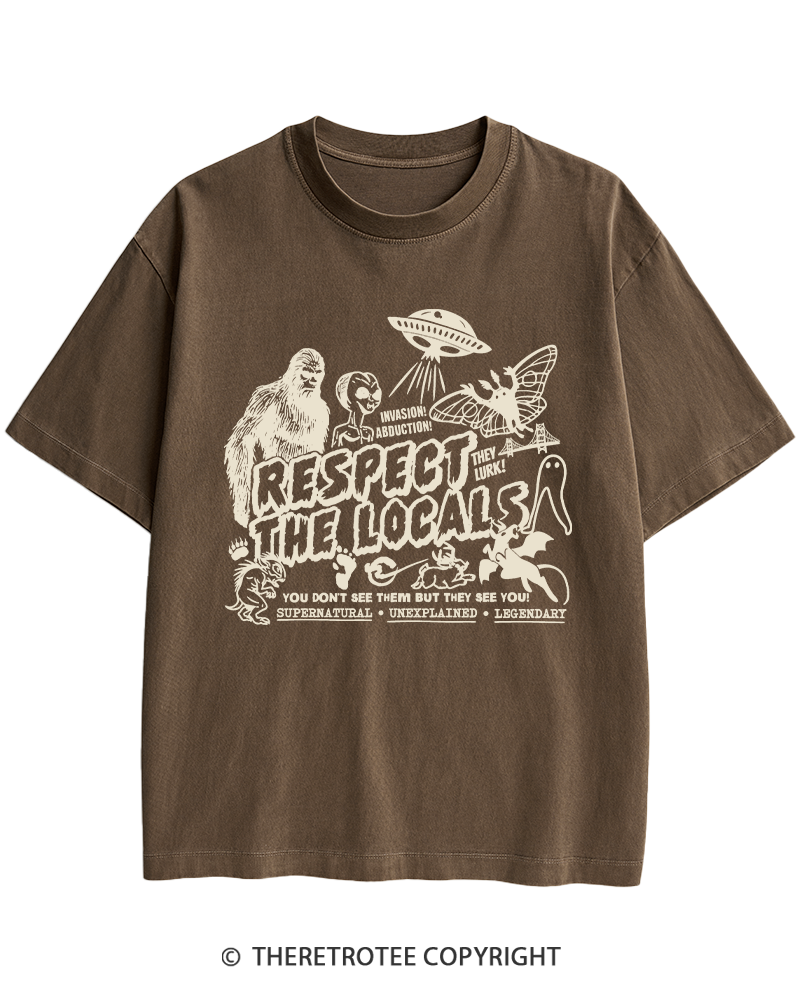 TheRetroTee Respect The Locals 1970s Heavy Cotton T-Shirt