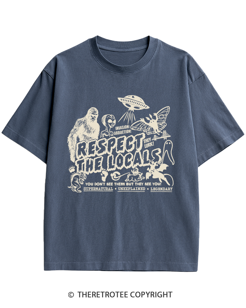 TheRetroTee Respect The Locals 1970s Heavy Cotton T-Shirt