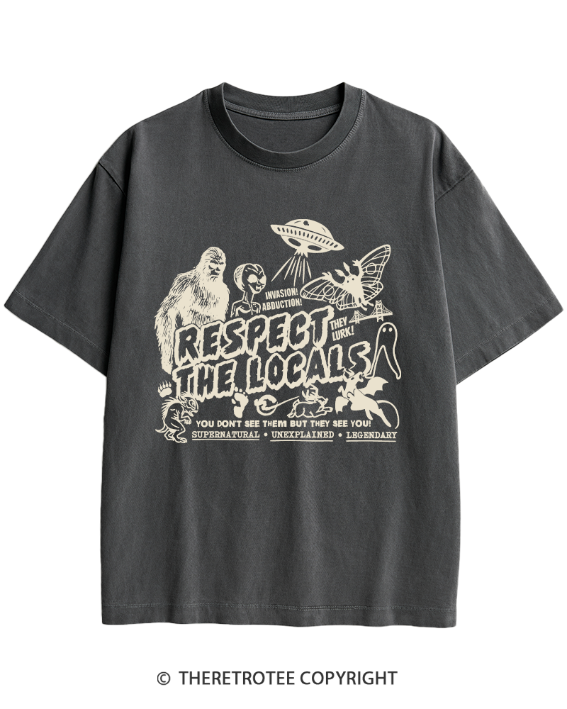 TheRetroTee Respect The Locals 1970s Heavy Cotton T-Shirt