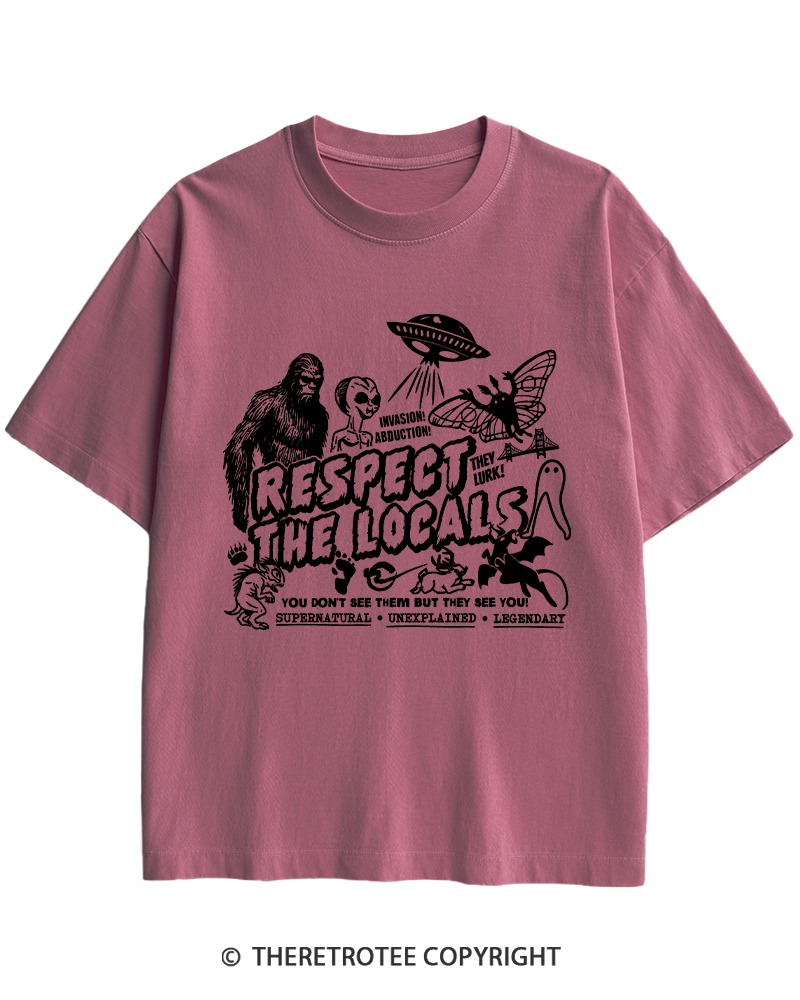 TheRetroTee Respect The Locals 1970s Heavy Cotton T-Shirt