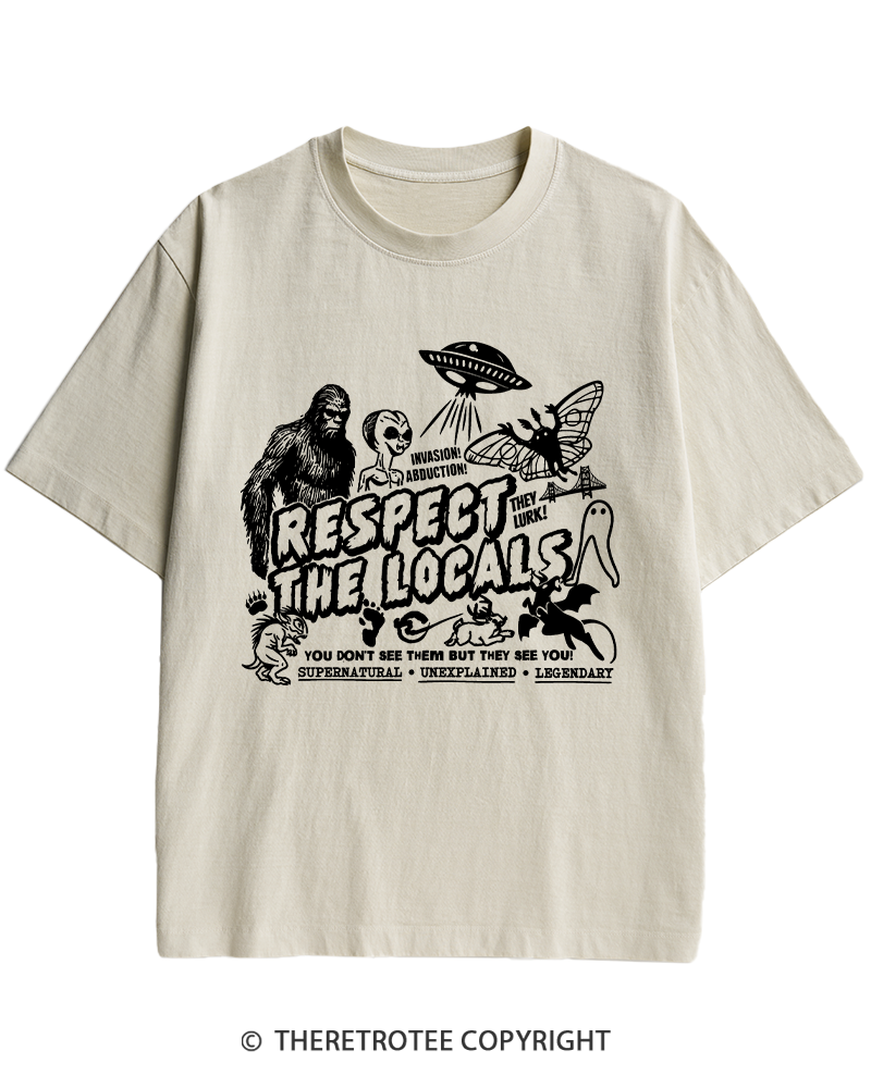 TheRetroTee Respect The Locals 1970s Heavy Cotton T-Shirt