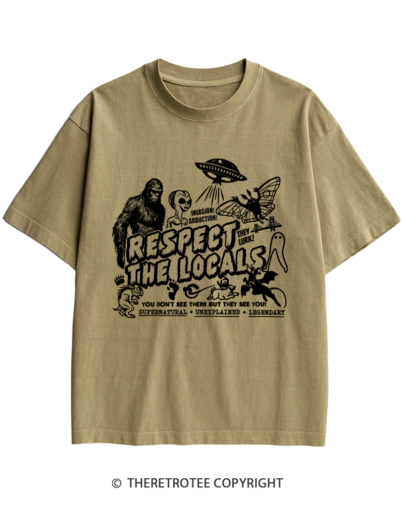 TheRetroTee Respect The Locals 1970s Heavy Cotton T-Shirt