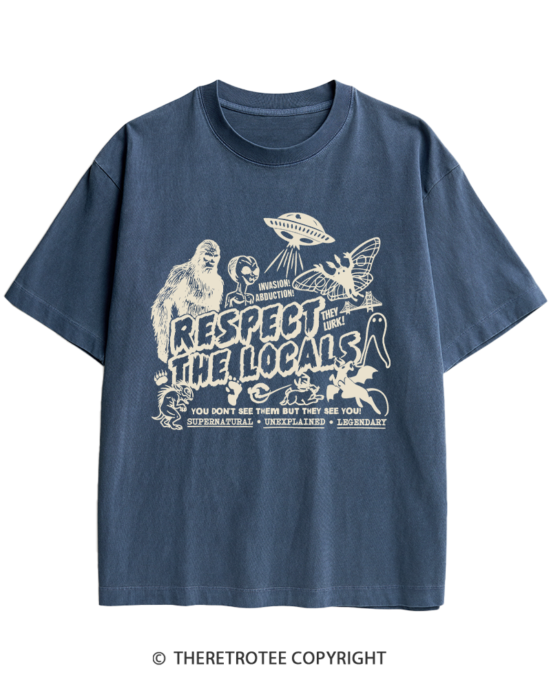 TheRetroTee Respect The Locals 1970s Heavy Cotton T-Shirt