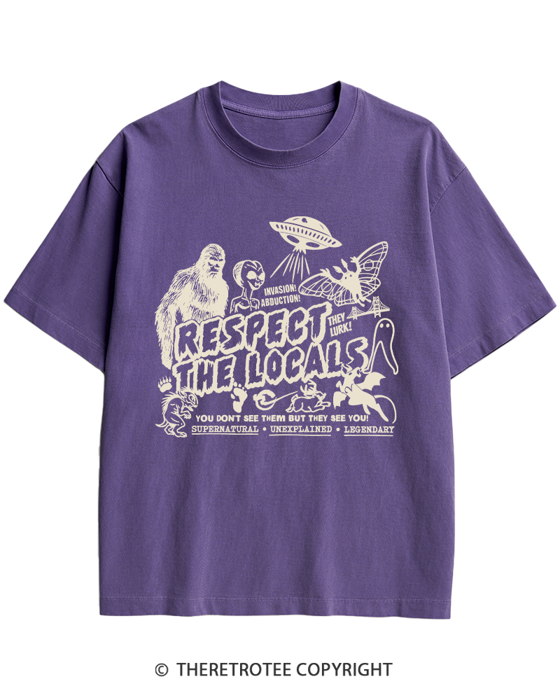 TheRetroTee Respect The Locals 1970s Heavy Cotton T-Shirt