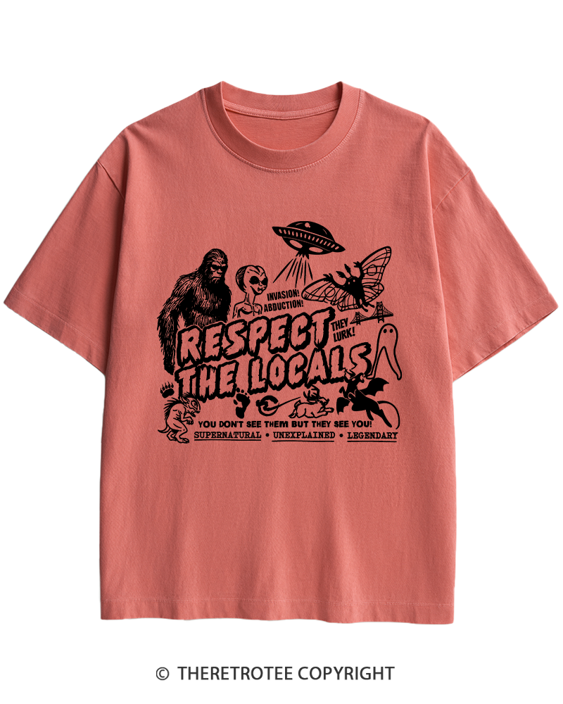 TheRetroTee Respect The Locals 1970s Heavy Cotton T-Shirt