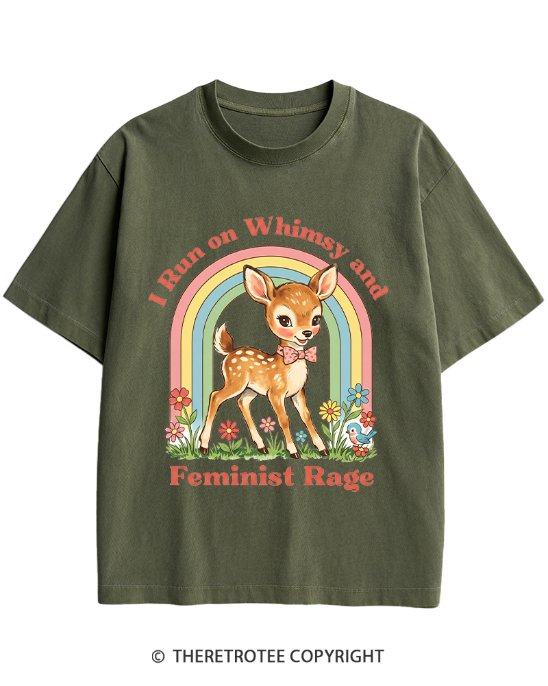 TheRetroTee Whimsy and Feminist Rage 1970s Heavy Cotton T-Shirt