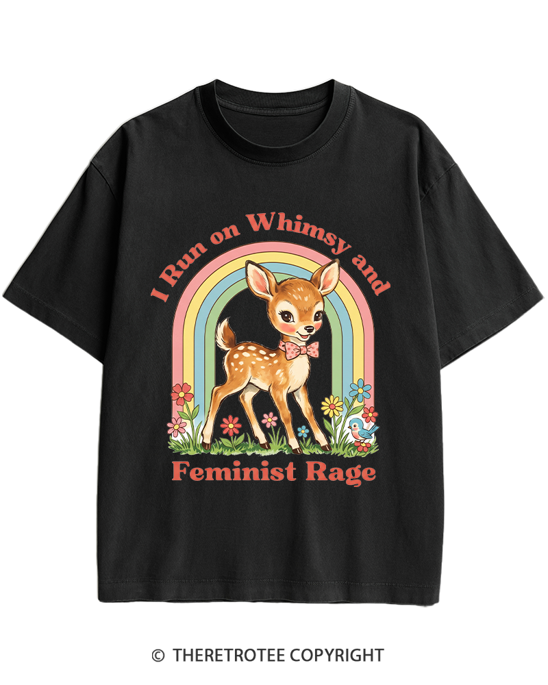 TheRetroTee Whimsy and Feminist Rage 1970s Heavy Cotton T-Shirt