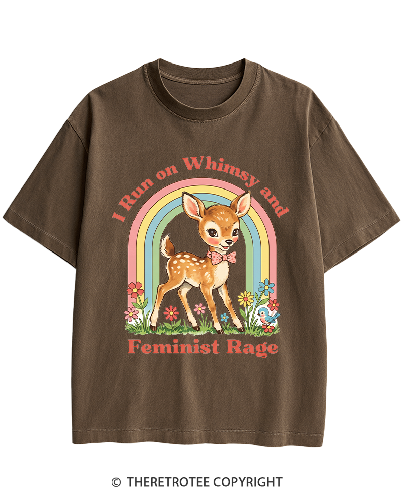 TheRetroTee Whimsy and Feminist Rage 1970s Heavy Cotton T-Shirt