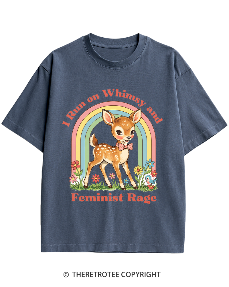 TheRetroTee Whimsy and Feminist Rage 1970s Heavy Cotton T-Shirt