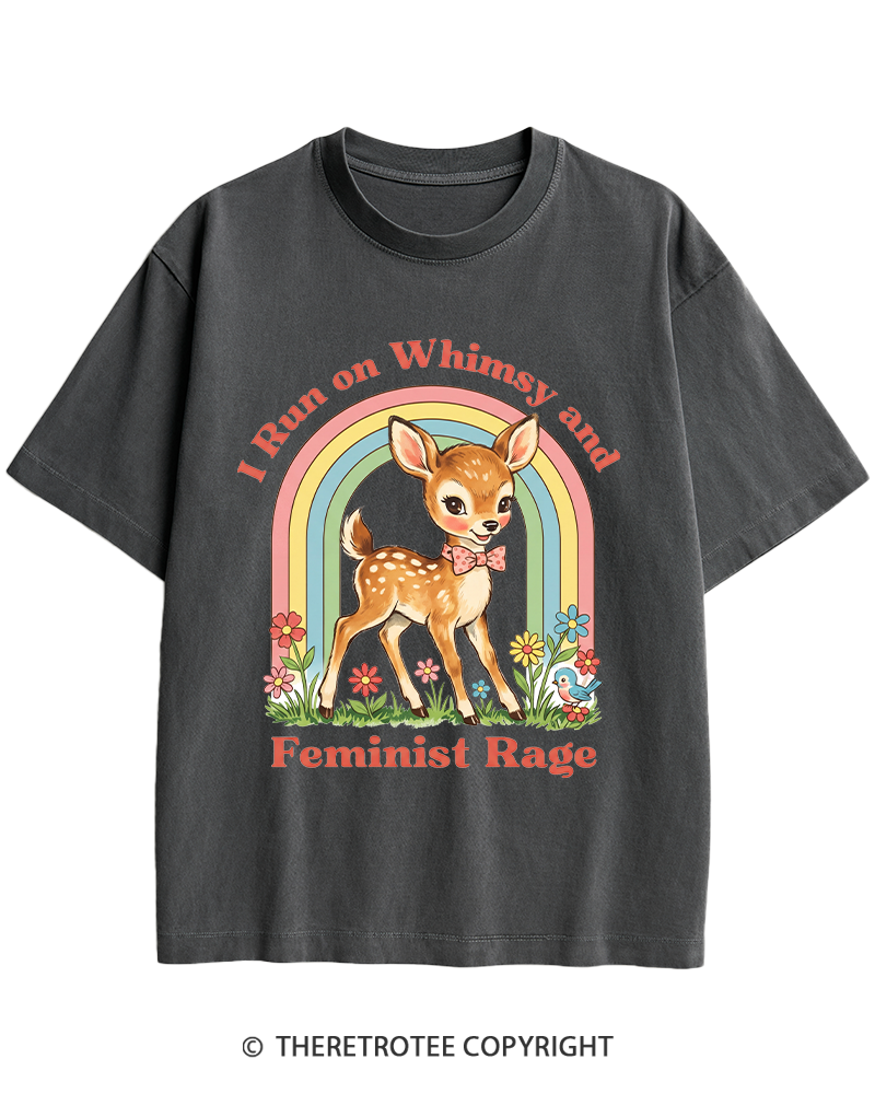 TheRetroTee Whimsy and Feminist Rage 1970s Heavy Cotton T-Shirt