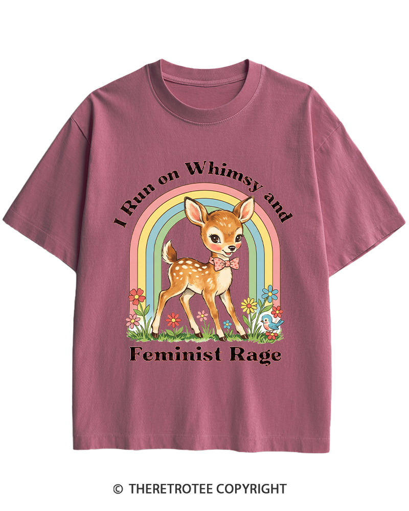 TheRetroTee Whimsy and Feminist Rage 1970s Heavy Cotton T-Shirt