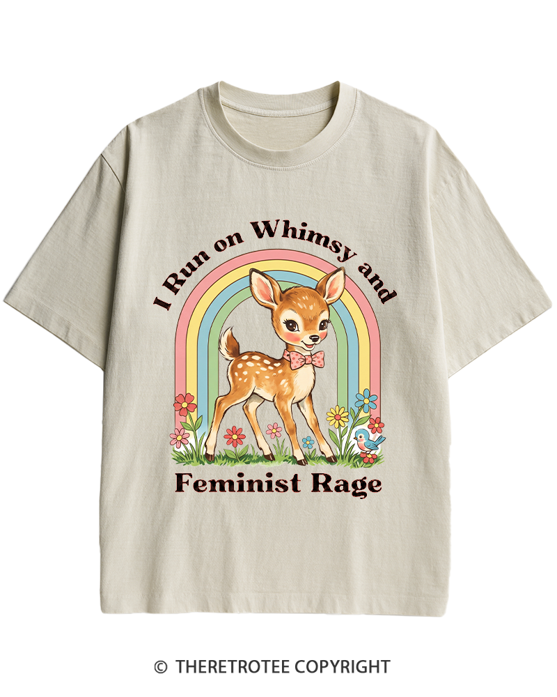 TheRetroTee Whimsy and Feminist Rage 1970s Heavy Cotton T-Shirt
