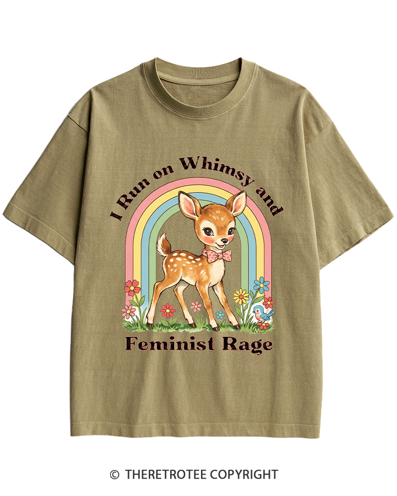 TheRetroTee Whimsy and Feminist Rage 1970s Heavy Cotton T-Shirt