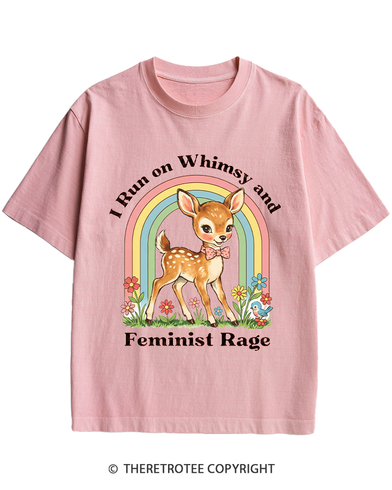 TheRetroTee Whimsy and Feminist Rage 1970s Heavy Cotton T-Shirt